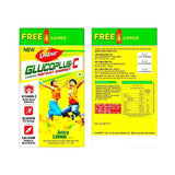 Dabur Glucoplus-C Juicy Lemon Flavour Instant Energy Beverage 500 g Pack - (Free Sipper Bottle)