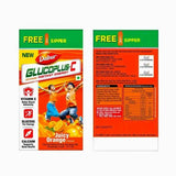 Dabur Glucoplus-C Juicy Orange Flavour Instant Energy Beverage 500 g Pack (Free Sipper Bottle)