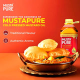 MustaPure Kachi Ghani Mustard Oil 1 Litre & 5 Litre Pack