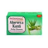 Patanjali Aloevera Kanti Body Cleanser Soap 75 g, 150 g & 300 g (75 g x 4) & 600 g (150 g x 4)
