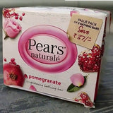 Pears Naturale Pomegranate Brightening Bathing Bar - 125 g & Value Pack of 3 Bars of 125 g