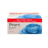 Pears Soft & Fresh Soap with 98 % Pure Glycerin & Mint Extract 125 g x 4 (Buy 3 Get 1 Free Pack)
