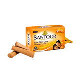Santoor Total Skin Soap with Sandal & Turmeric - 100 g Bar & (100 g Bar x 4) Pack