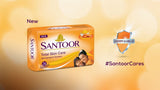 Santoor Total Skin Soap with Sandal & Turmeric - 100 g Bar & (100 g Bar x 4) Pack