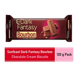 Sunfeast Dark Fantasy Bourbon Chocolate Cream Biscuits - 120 g Pack