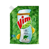 Vim Dishwash Liquid with Cooling Freshness Mint 2 Litre Pouch