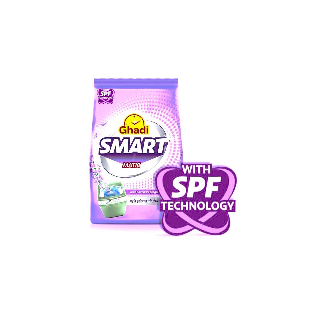Ghadi Smart Matic Detergent Powder with Levender Fragrance Value Pack 3Kg Pack