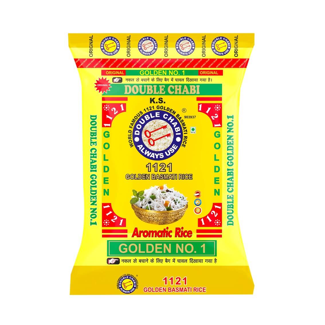Double Chabi 1121 Golden No.1 Basmati Rice 30 Kg Pack