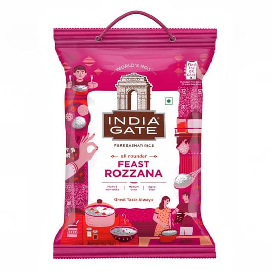 India Gate Feast Rozana Basmati Rice 5 Kg Pack