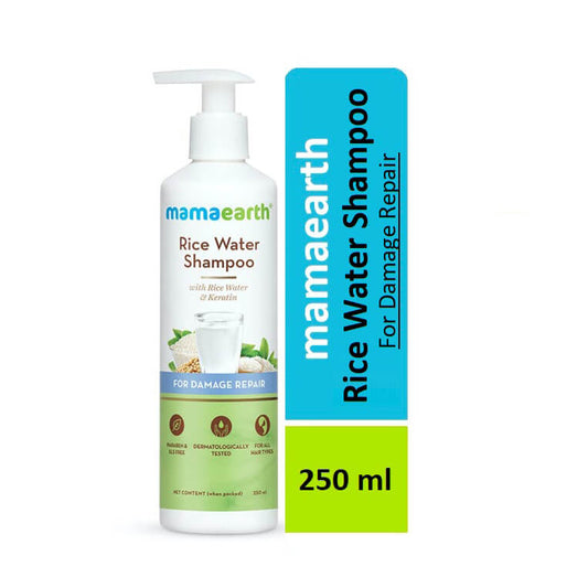 Mamaearth Rice Water Shampoo for Damage Repair - 250 ml Bottle