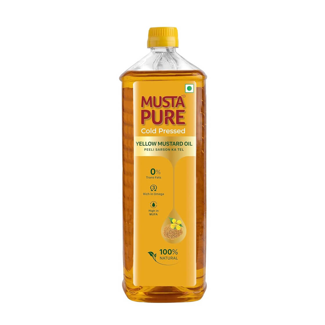 MustaPure Yellow Mustard Oil - 1 L