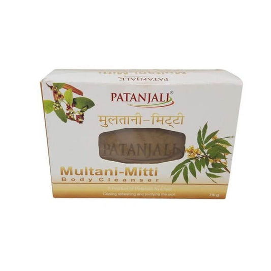 Patanjali Multani Mitti Body Cleanser Soap 75 g & 4 Bars of 75 g Pack
