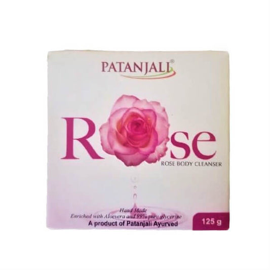 Patanjali Rose Body Cleanser Soap 125 g & 4 Bars of 125 g Pack