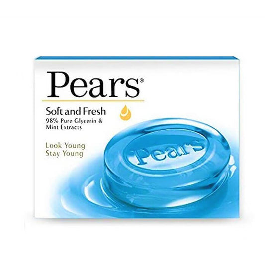 Pears Soft & Fresh Soap with 98 % Pure Glycerin & Mint Extract 75 g