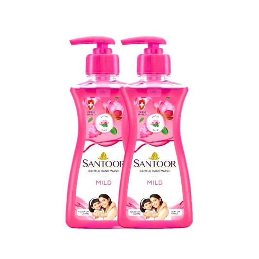 Santoor Gentle Handwash Mild with Lotus & Tulsi 200 ml - Buy 1 Get 1 Free