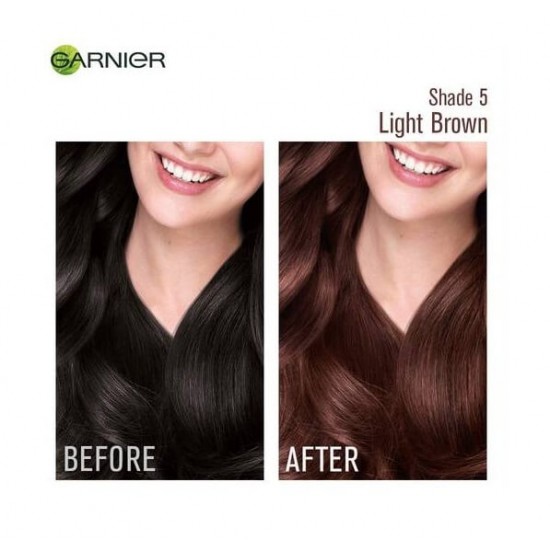 Buy Garnier Color Natural Hair Color Shade 5 Light Brown (70ml + 60) g Pack